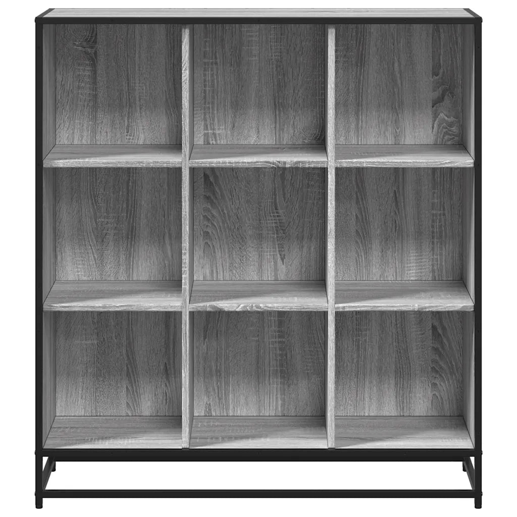 Libreria Grigio Sonoma 97,5x33x107,5 cm Multistrato e Metallo 3300863