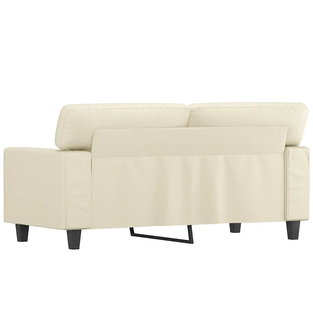 Divano a 2 Posti Crema 120 cm in Similpelle 359413