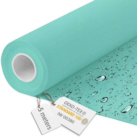 Tela Acquaparante per Metri - Panno per Mobili 160 cm Largo - Tela Acquaparante 220 g/m2 600D - Tela Acquaparante per Metri Acquaparante per Metri in Blu 5M