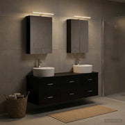 Set di mobili per il bagno 5 pcs Rovere Nero 3406872