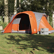 Tenda da Campeggio a Cupola 6 Persone-Tenda per Escursionismo Grigio e Arancione 831791