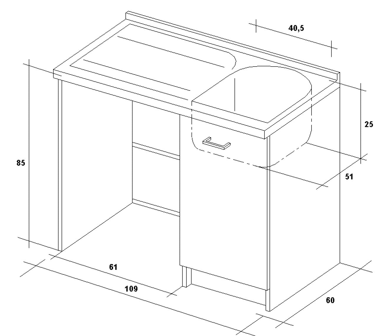 Lavatoio e Coprilavatrice 109x60x89cm Asse in Termoplastico Montegrappa Edilla Bianco Destro