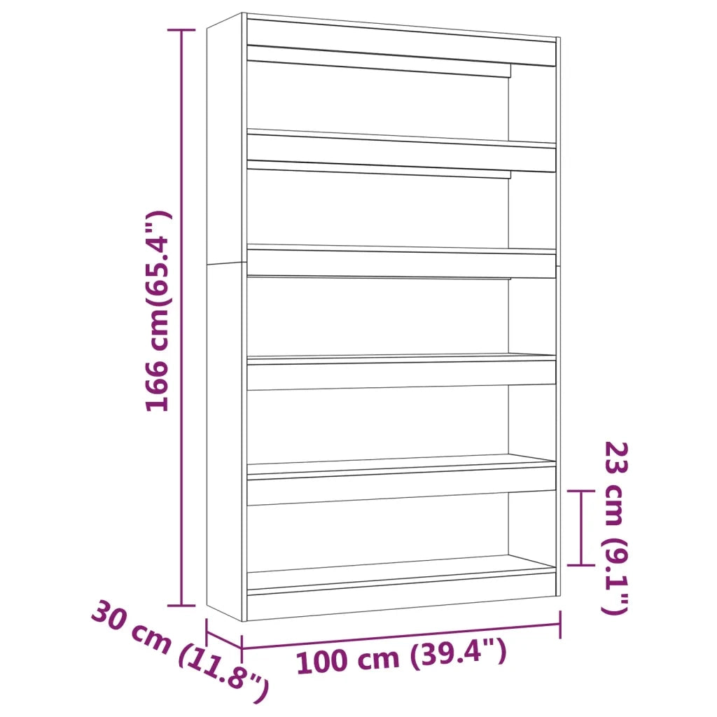 Libreria/Divisorio Grigio Sonoma 100x30x166 cm cod mxl 9268