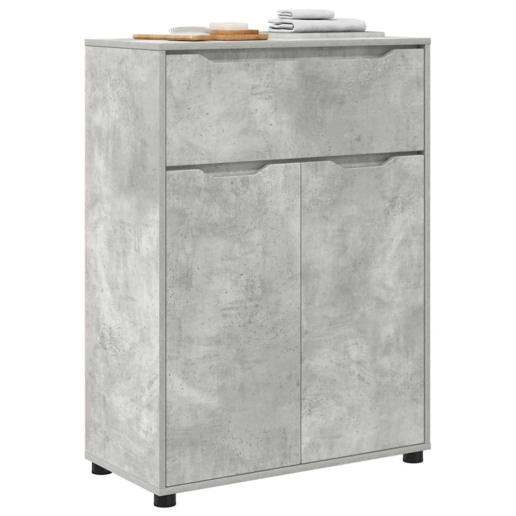 Mobile da Bagno con porta Grigio cemento 72,5 x 36,5 x 100 cm