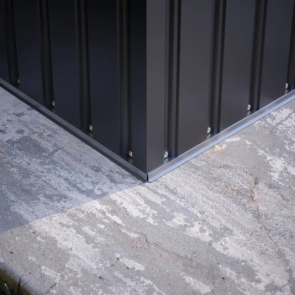 Casetta da giardino in acciaio zincato nero 3,21x2,77xh2,17 m - 129kg - 8,9 metri quadri