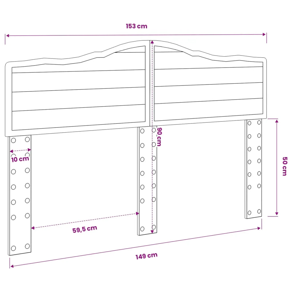 Testiera Rovere Sonoma Legno ingegnerizzato 888652
