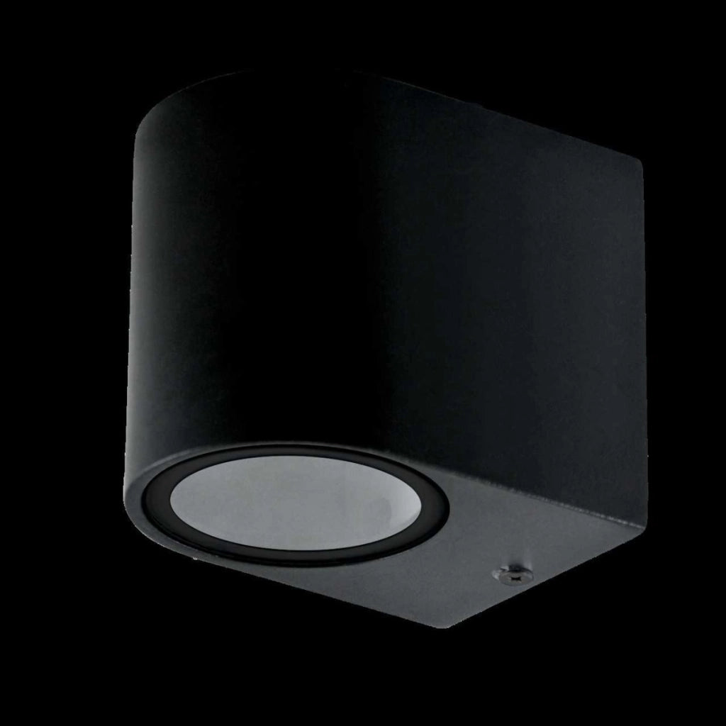 Applique esterna Boston 1xGU10 nera ovale IP44 Polux