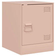 Comodino | Armadio da Notte | Mobiletto da notte Rosa 34,5x39x44 cm in Acciaio