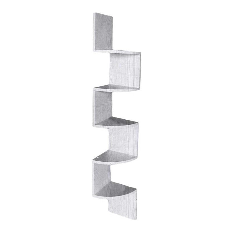 MAURY'S MENSOLA ANGOLARE IN LEGNO CON 4 RIPIANI 19X19X123 CM COLORE BIANCO