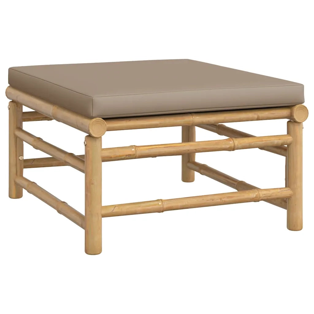 Poggiapiedi da Giardino con Cuscino Tortora in Bamb¨´ CFW9444916