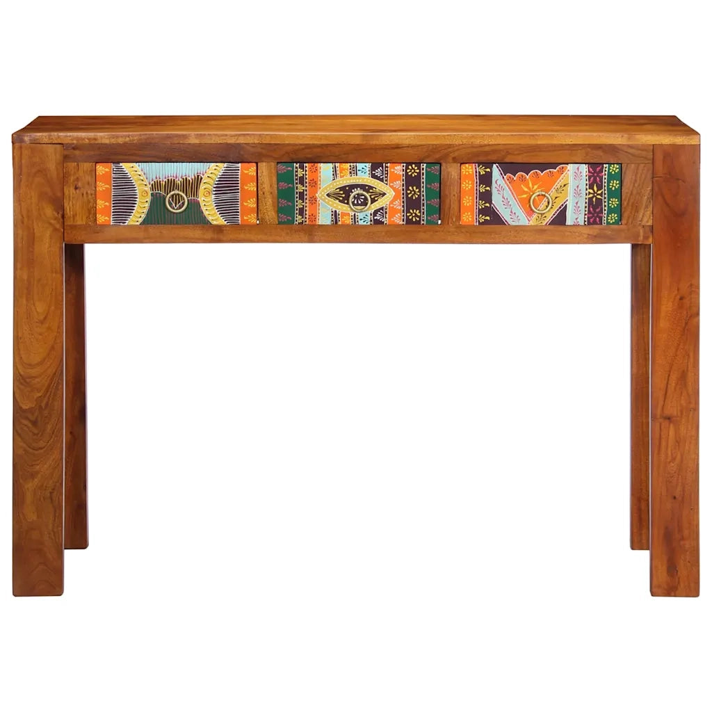 Tavolo Consolle 110x35x75 cm in Legno Massello di Acacia