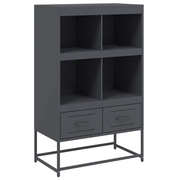 Credenza | Madia | Buffet da pranzo | Armadio da pranzo Antracite 68x39x111,5 cm Acciaio