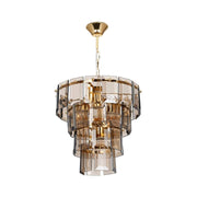 Lampada da soffitto a 4 luci Falez MDL3829 vetro fumè e oro EFFEZ