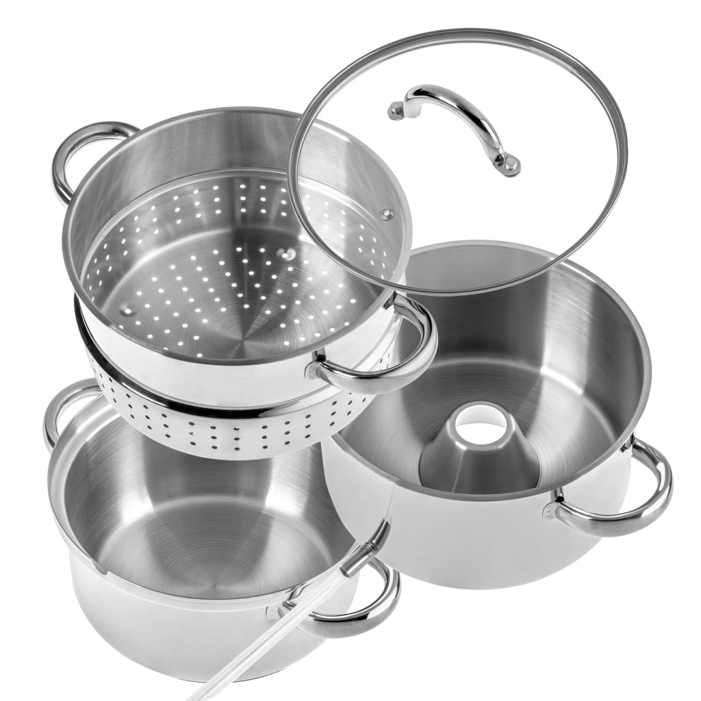 KADAX Spremiagrumi da 5 litri in acciaio inox, a vapore, a induzione e a gas, 3 in 1