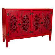 Credenza in legno rossa 120x40x86,5h