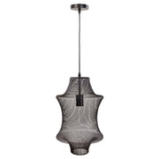 Plafoniera in metallo nero 29x29x40/120h