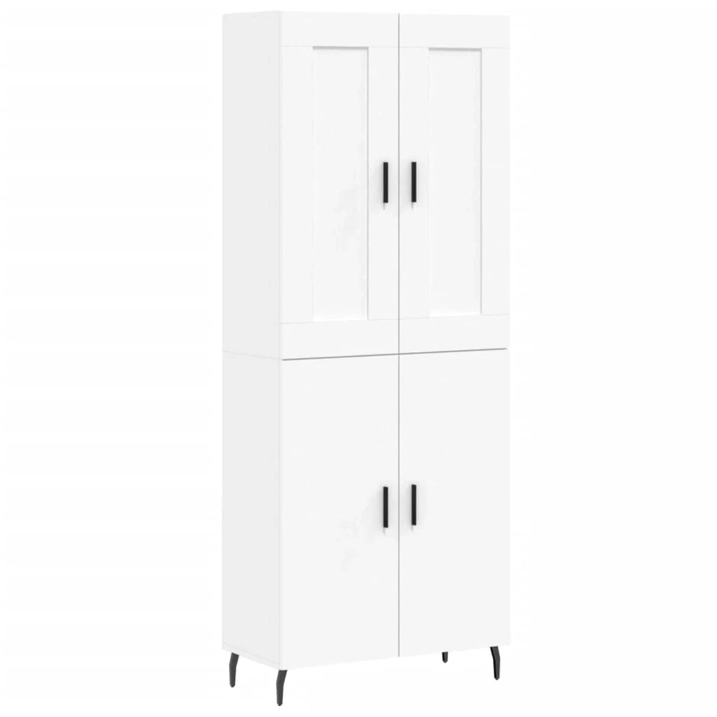 Buffet credenza cassettiera armadio mobile contenitore organizer cucina soggiorno salotto alto 69,5 x 34 x 180 cm legno ingegnerizzato bianco 02_0032594