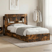 Telaio del letto con storage Rovere Fumo 100 x 200 cm