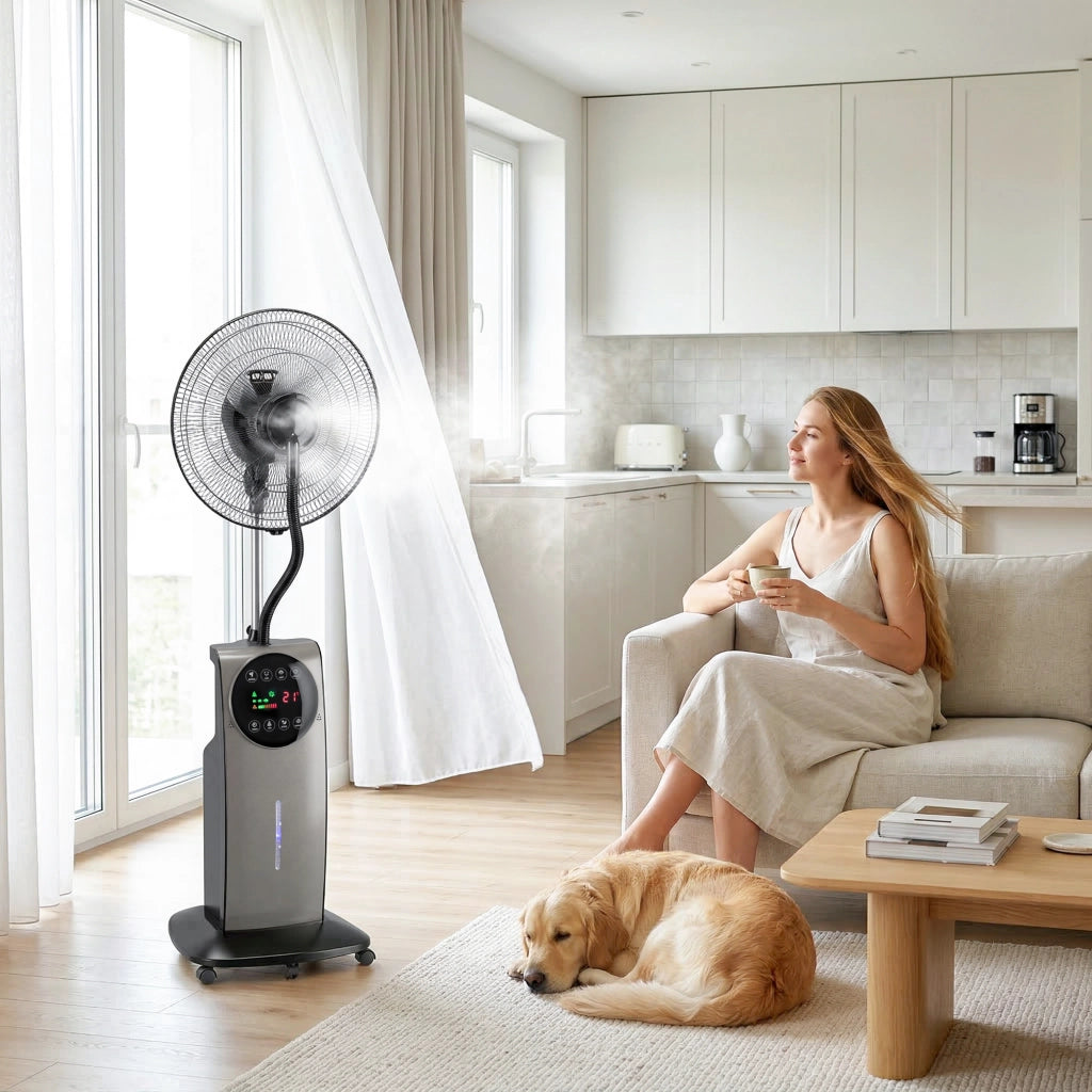 Ventilatore Nebbia con Telecomando ¨C zephmum ¨C Grigio