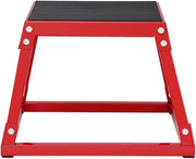 Plyometrische Jump Box, 12-Inch Piattaforma in Acciaio per Allenamento a Casa, Antiscivolo, Rosso, per Allenamento di Forza