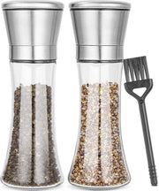 Set di Molini da Pepe e Sale da 2 in Alluminio Inox con Kern di Cermica