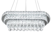 Lampada Da Soffitto Cristallo Led 102w Telecomando App417-cp