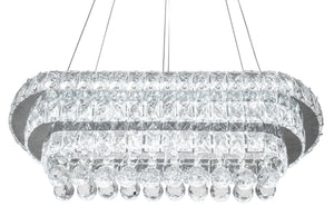 Lampada Da Soffitto Cristallo Led 102w Telecomando App417-cp