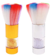 Set di pennelli per unghie - 2 pezzi - Fibra sintetica - Pennello morbido - Pennello per trucco - Strumenti per arte dell'unghia - Dotato di strass - Pennello per trucco
