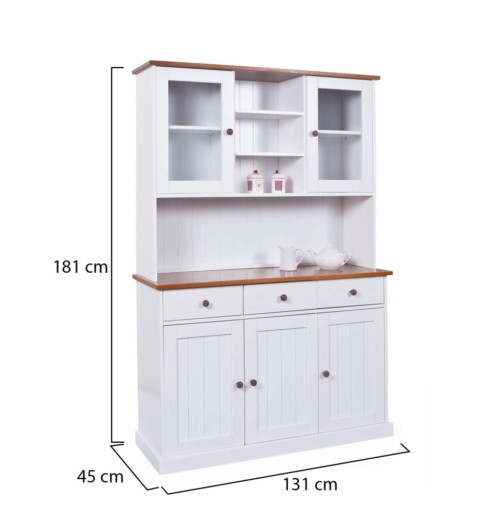 Madia Loranze, Credenza 3 Cassetti, 131x45x181h cm Bianco
