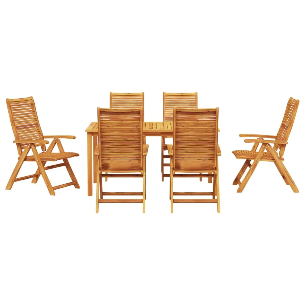 Set da Pranzo per Giardino 7 pcs Marrone