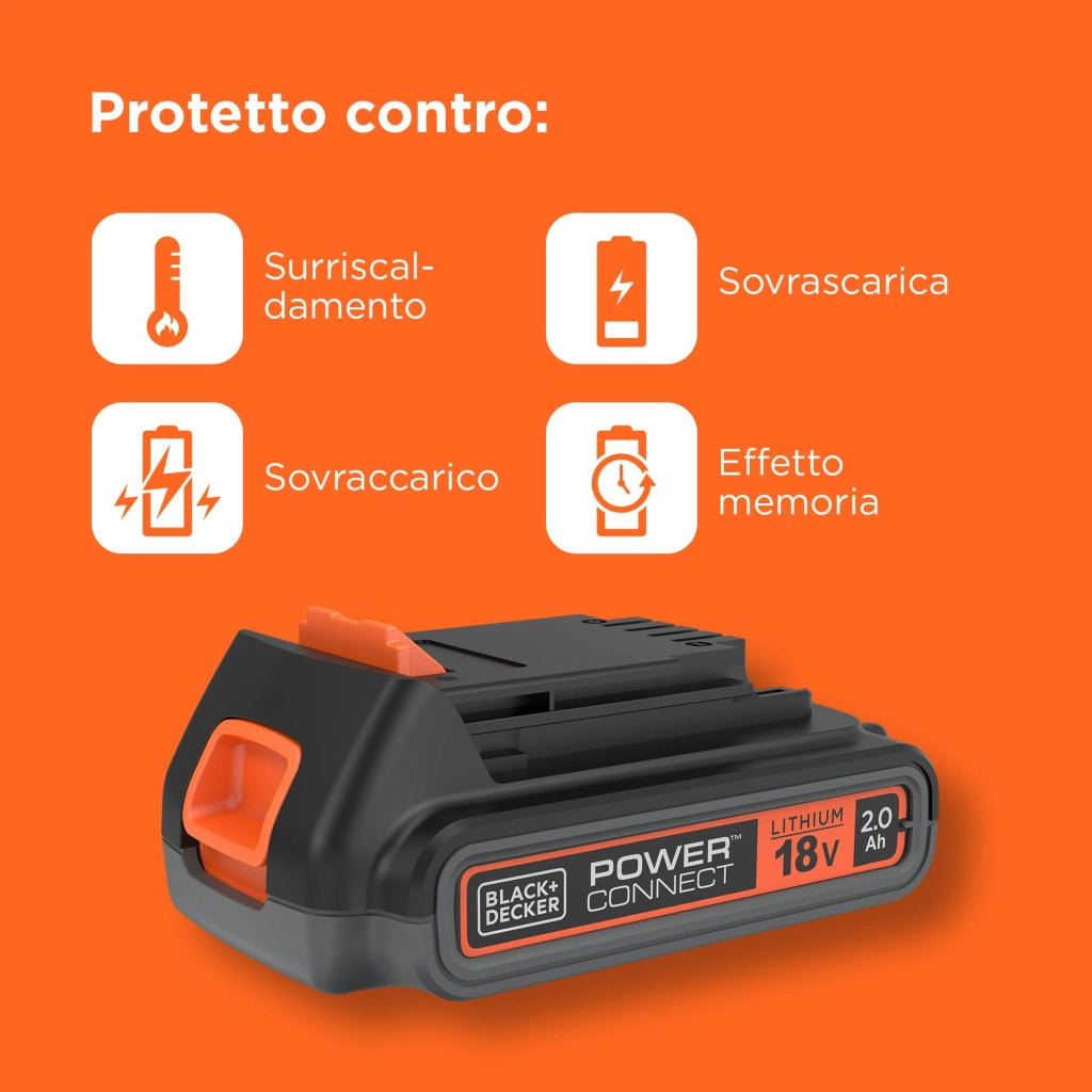 Batteria Litio 18 V 2AH (BL2018) Black&decker