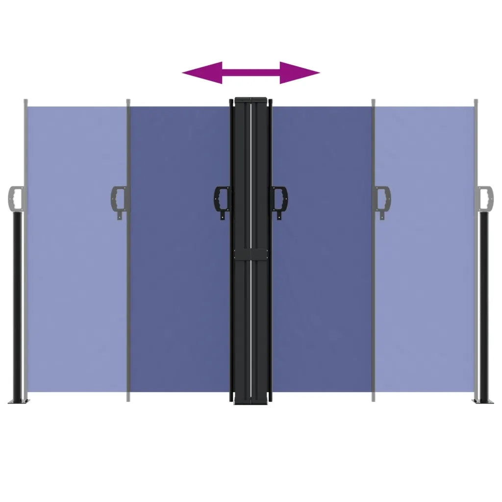 Tenda da Sole Laterale Retrattile Blu 160x1200 cm