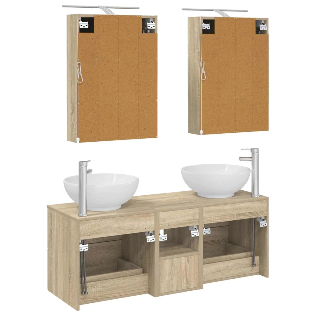 Set di mobili per il bagno 5 pcs Rovere Sonoma 3406961
