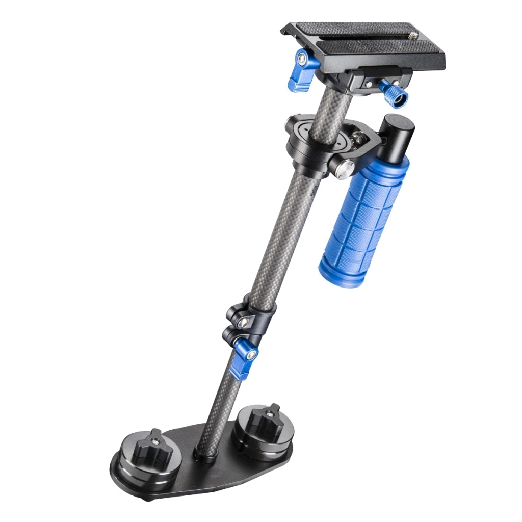 StabyPod XS treppiede steadycam per la stabilizzazione di fotocamere DSLR (misura massima 40 cm, carbonio, piastra a sgancio rapido,), 19942, alluminio, nero, taglia XS (40 cm)