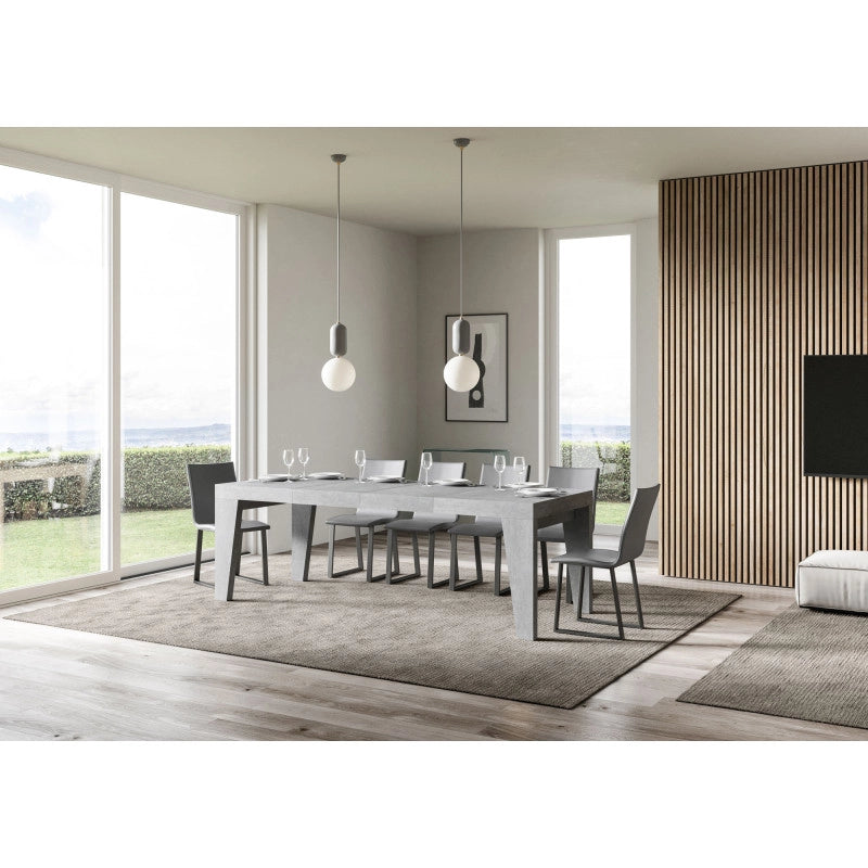 Tavolo allungabile 130/390x90 cm Naxy Premium - Cemento