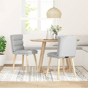 vidaXL Sedie da Pranzo 2 pz Grigio Nuvola in Tessuto