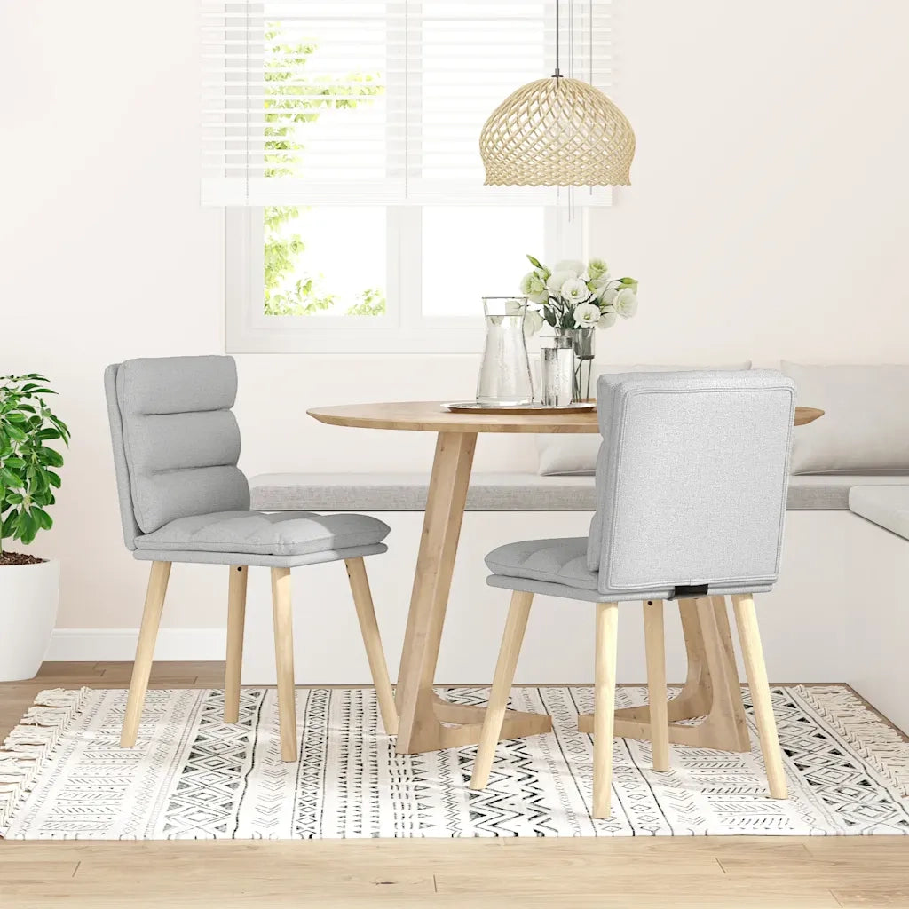 vidaXL Sedie da Pranzo 2 pz Grigio Nuvola in Tessuto