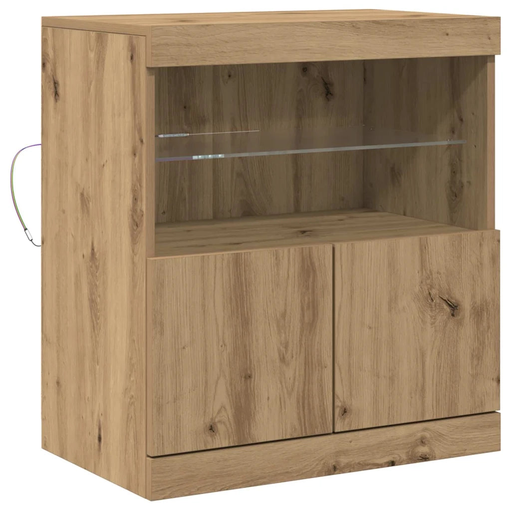 Madia LED Marrone 60,5 x 37 x 67 cm Legno multistrato 863028