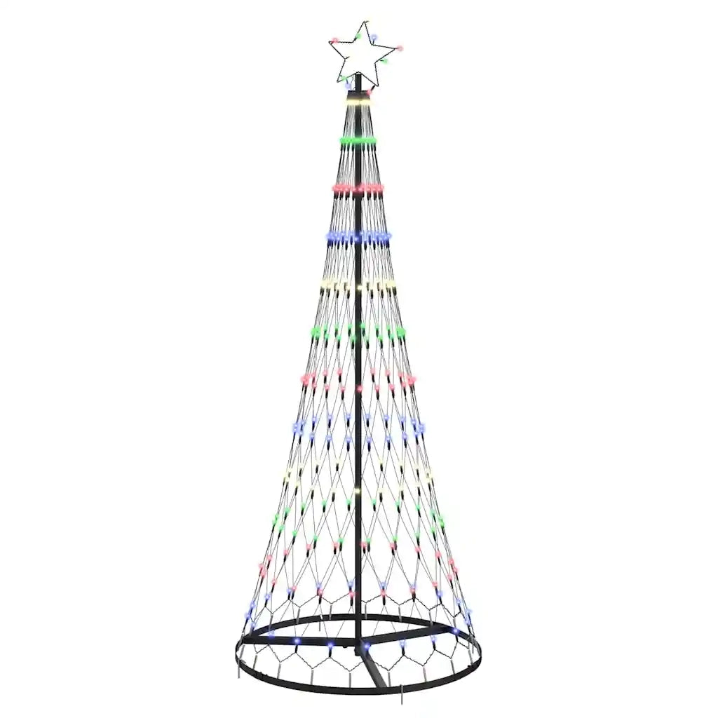 Albero di Natale LED con 230 LED Multicolore 184.5 cm Metallo 42018782