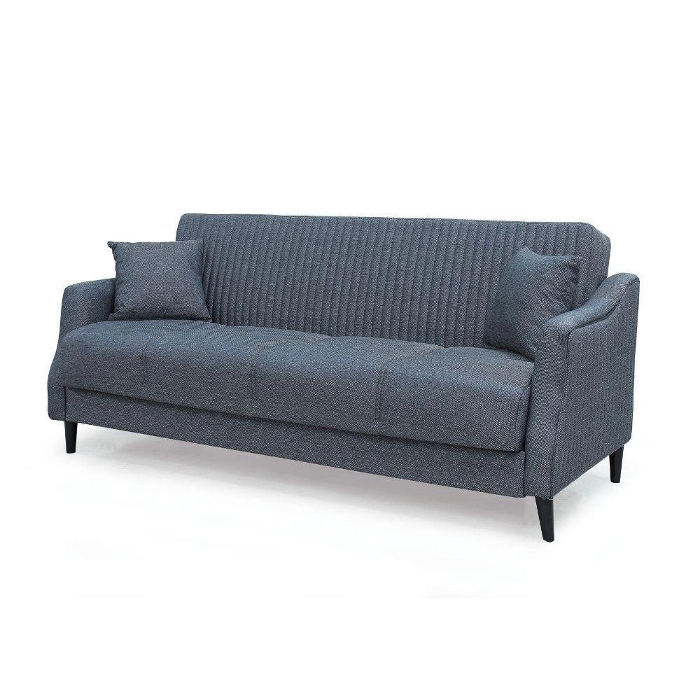 Divano letto contenitore Montana 3 posti colore grigio Mina 10