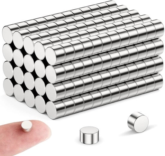 50 pezzi di magneti forti, neodimio, 5 mm x 3 mm, magneti extra forti, magneti per frigorifero e whiteboard, per hobby e ufficio