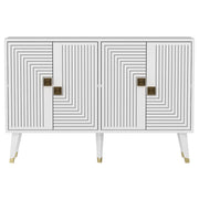 Credenza in legno "Ahart" - 120 x 30 x 80 cm - Bianco