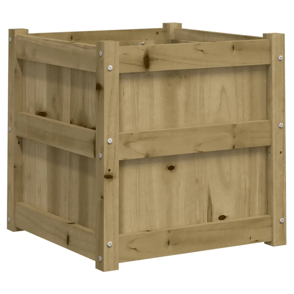 2 pz Fioriere | Cassetta per fiori | Vaso da Giardino in Legno di Pino Impregnato