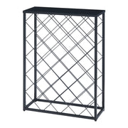 Portabottiglie per 25 bottiglie acciaio 72 x 53 x 20 cm nero opaco 03_0009194