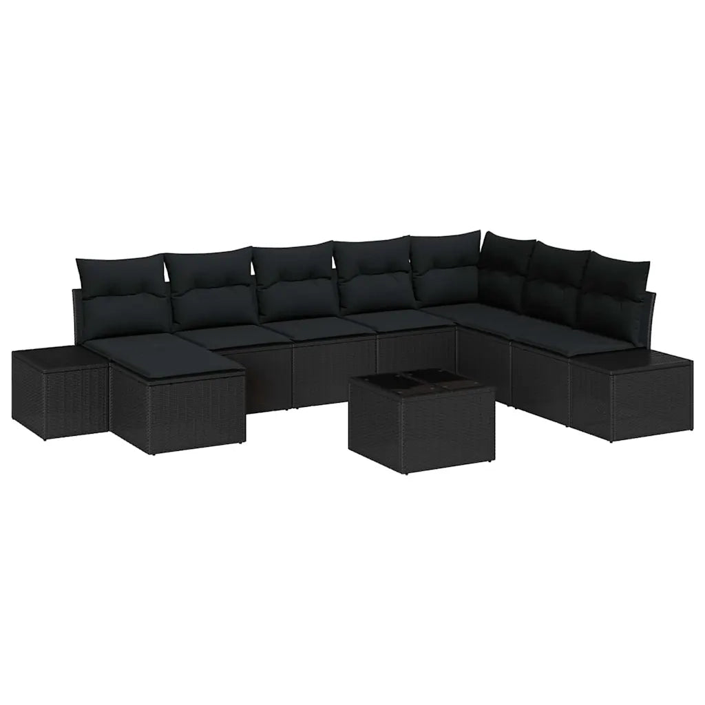 Set Divano da Giardino con cuscino 9 pcs polyrattan 3347193