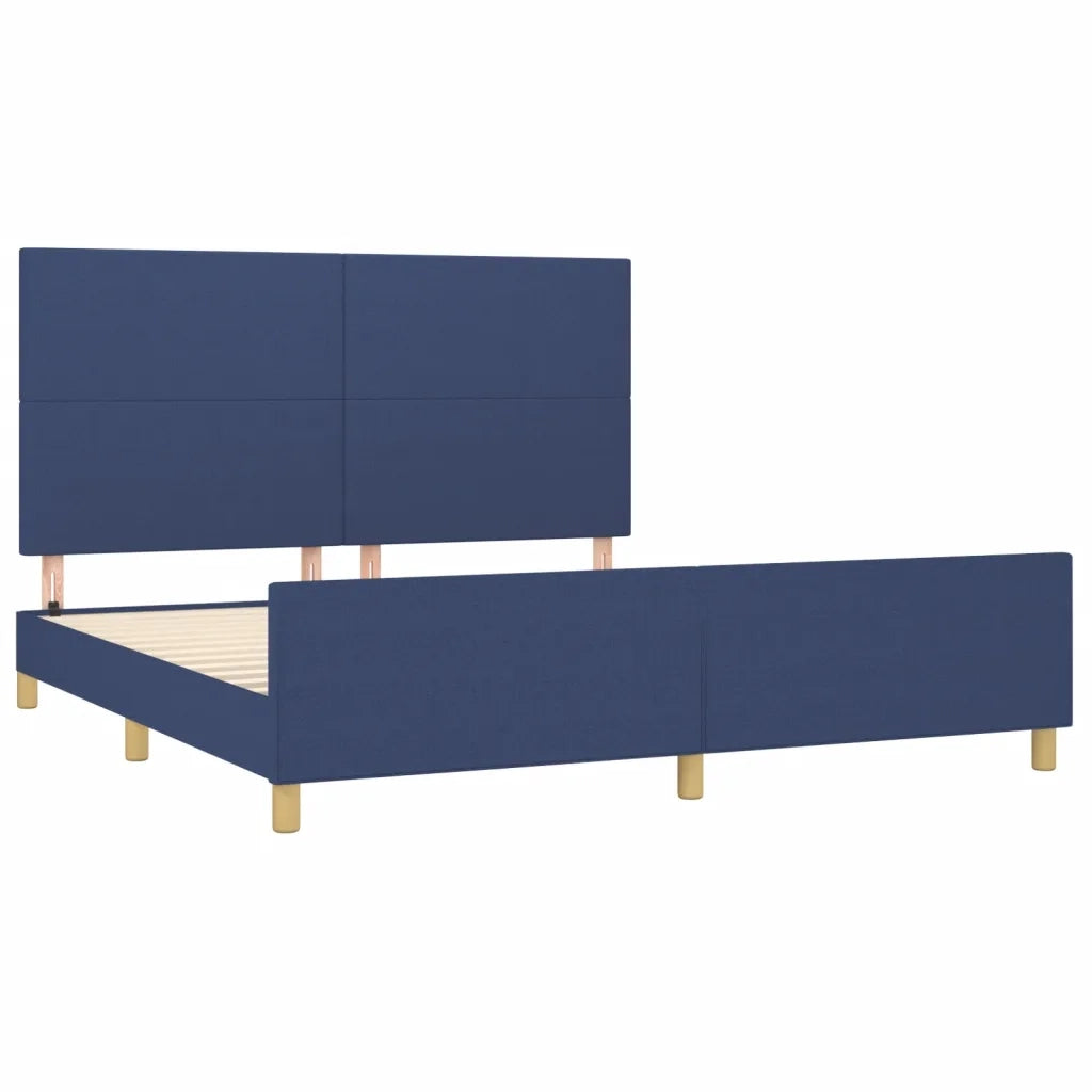 Giroletto senza Materasso Blu 160x200 cm in Tessuto 3124909