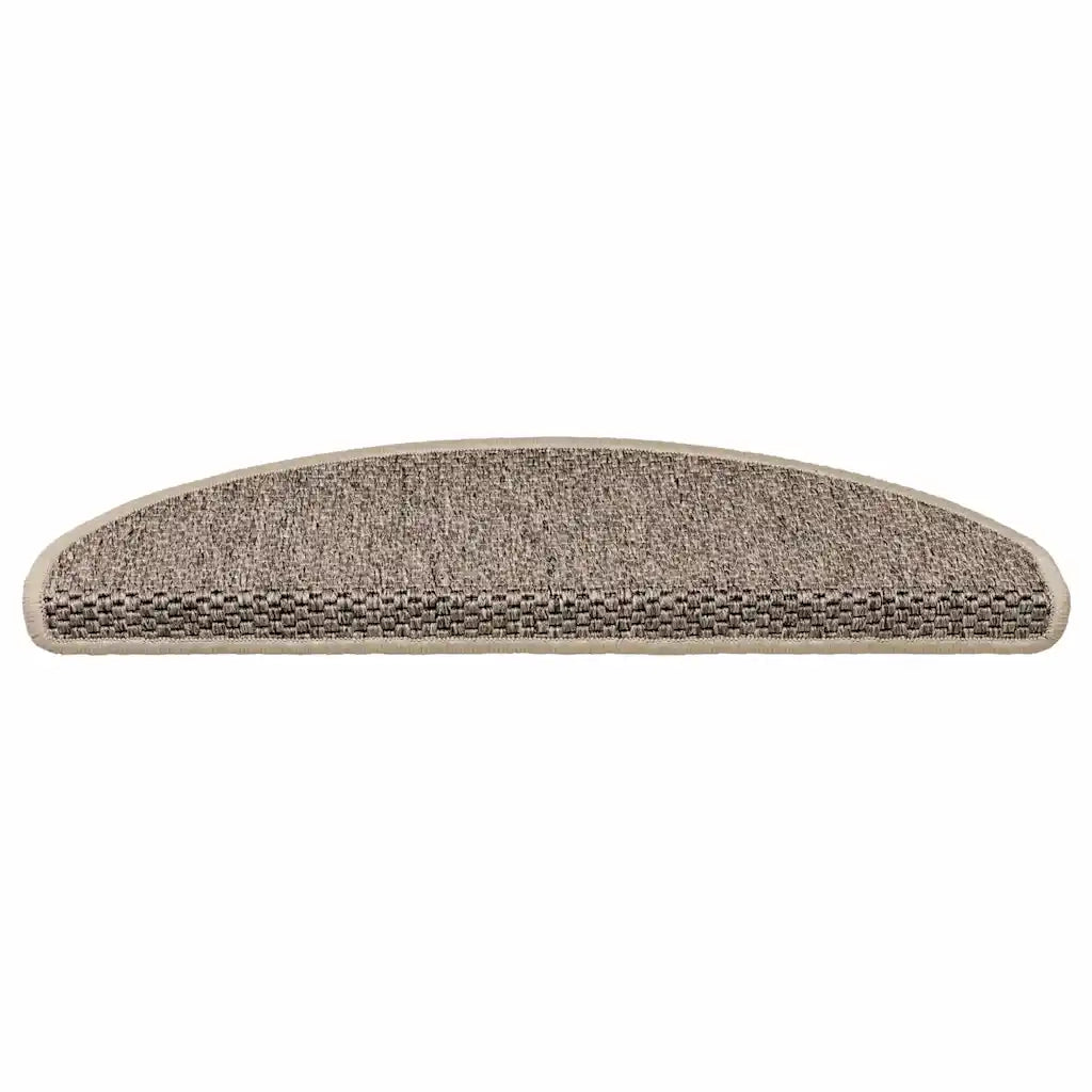 Tappeti Adesivi Scale Aspetto Sisal 15 pz | Gradini per Scale 65x21x4cm Beige Scuro