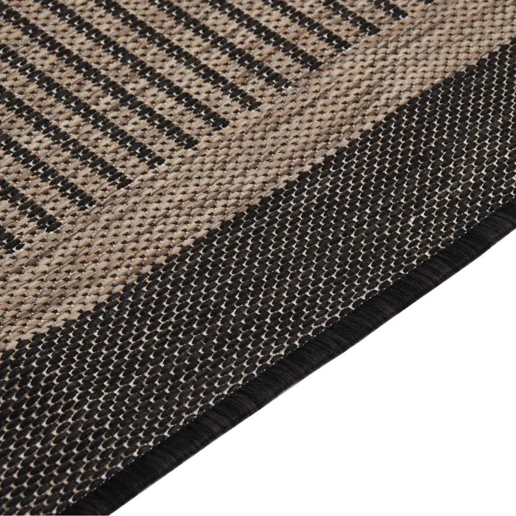 Tappeto da Esterni a Tessitura Piatta 200x280 cm Marrone Scuro 340847