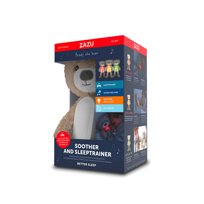 Orsacchiotto di Peluche Multifunzione Allenatore del Sonno 16x40x12 cm con Luce e Suoni Beige