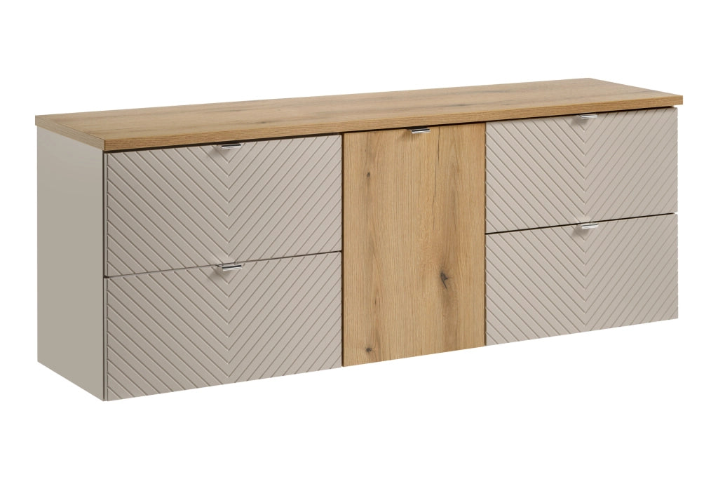 Set mobili bagno 160 cm con piano Viva Cashmere 160 cm